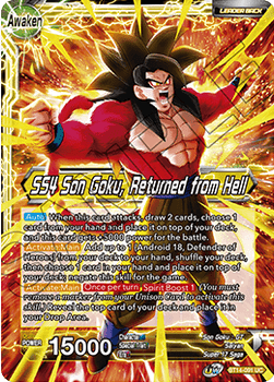BT14-091UC Son Goku // SS4 Son Goku, Returned from Hell (Prerelease Stamped)