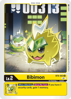 BT06-003U Bibimon (Prerelease Stamp) (Foil)