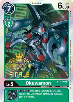 BT01-077C Okuwamon (2021 Championship Finals Event Pack Alt-Art Gold Stamp Set) (Foil)