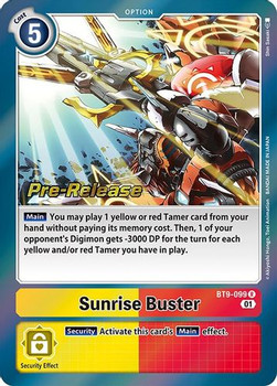 BT09-099R Sunrise Buster (Prerelease Stamp) (Foil)
