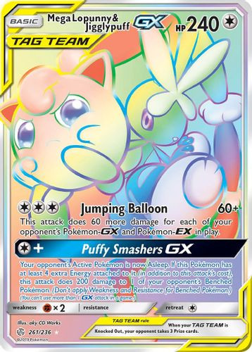 SM12-CEC-261/236SEC Mega Lopunny & Jigglypuff GX (Holo)