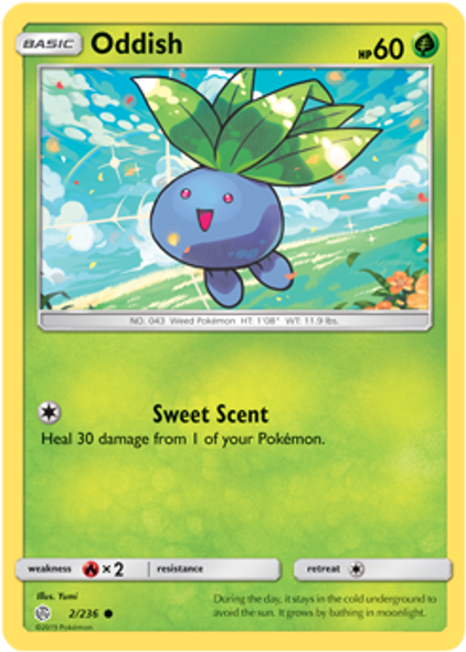 SM12-CEC-002/236C Oddish (Reverse Holo)