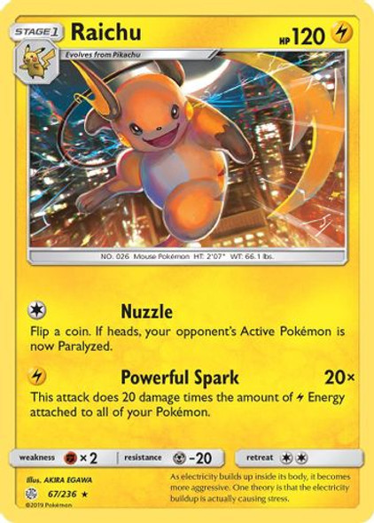 SM12-CEC-067/236R Raichu (Reverse Holo)