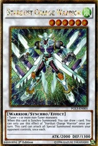 PGL3-EN005 Stardust Charge Warrior (Gold Secret Rare) <1st>