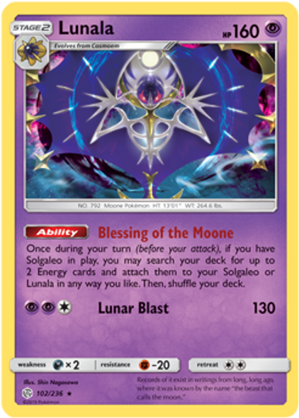 SM12-CEC-102/236HR Lunala (Reverse Holo)