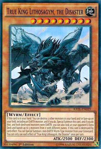 RATE-EN019 True King Lithosagym, the Disaster (Super Rare) <1st>