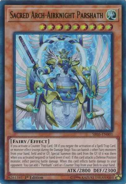 SR05-EN001 Sacred Arch-Airknight Parshath (Ultra Rare) <1st>