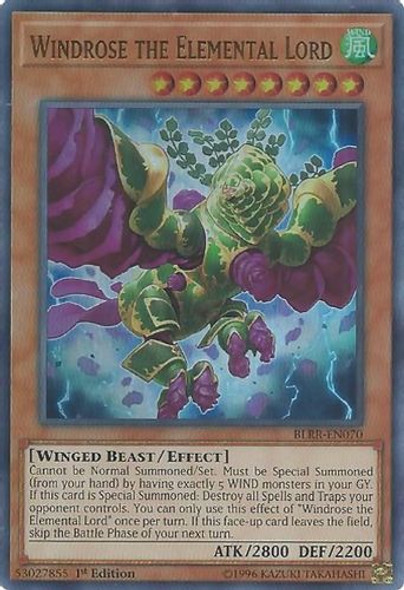 BLRR-EN070 Windrose the Elemental Lord (Ultra Rare) <1st>