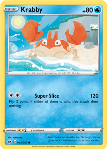 [SWSH01][SSH-043/202C] Krabby