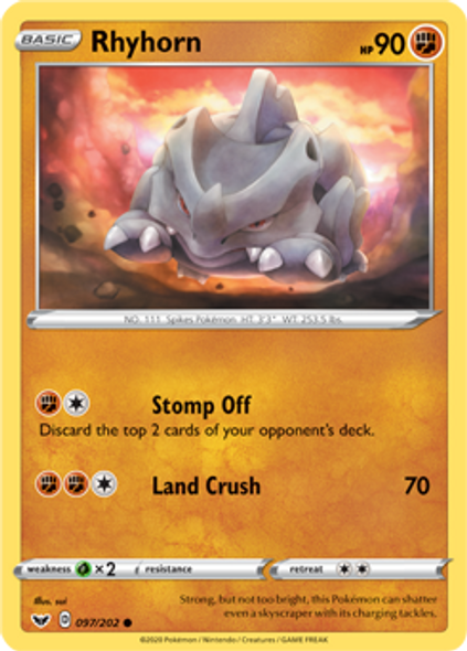 [SWSH01][SSH-097/202C] Rhyhorn