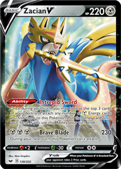 [SWSH01][SSH-138/202UR] Zacian V (Holo)
