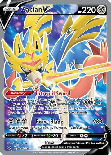 [SWSH01][SSH-195/202UR] Zacian V (Full Art) (Holo)