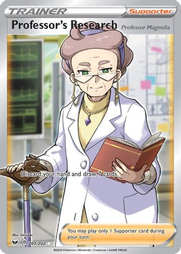 [SWSH01][SSH-201/202UR] Professor's Research (Full Art) (Holo)