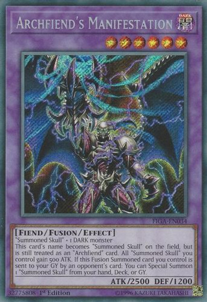 FIGA-EN034 Archfiend's Manifestation (Secret Rare) <1st>