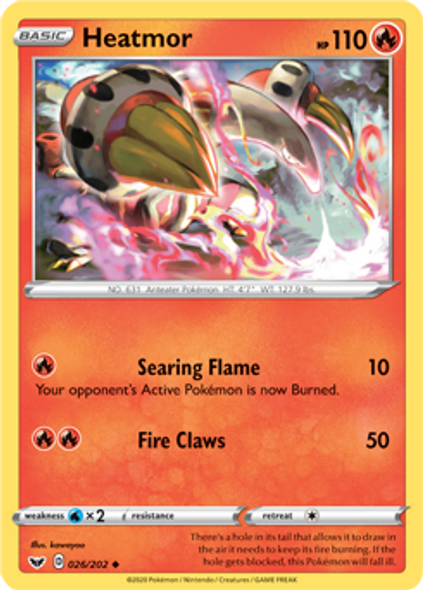 [SWSH01][SSH-026/202UC] Heatmor (Reverse Holo)