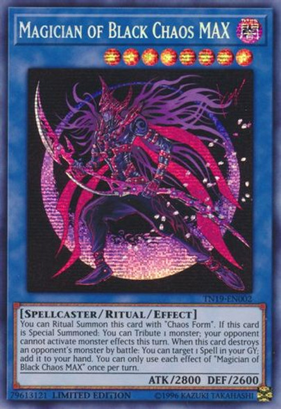 TN19-EN002 Magician of Black Chaos MAX (Prismatic Secret Rare) <Ltd>