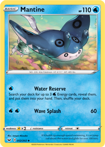 SWSH01-052/202UC Mantine (Reverse Holo)