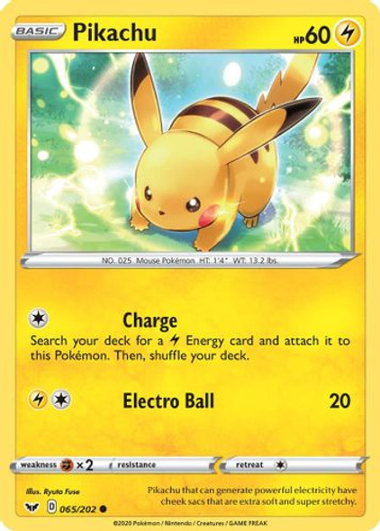 [SWSH01][SSH-065/202C] Pikachu (Reverse Holo)