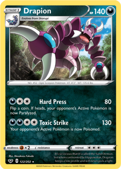 [SWSH01][SSH-122/202R] Drapion (Reverse Holo)