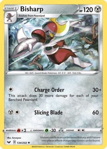 [SWSH01][SSH-134/202UC] Bisharp (Reverse Holo)