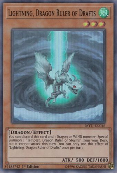 MYFI-EN046 Lightning, Dragon Ruler of Drafts (Super Rare) <1st>