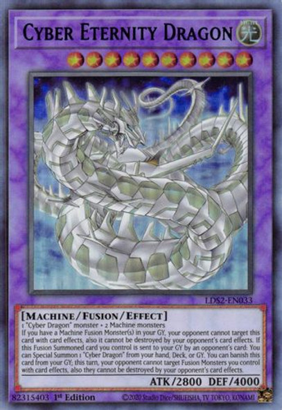 LDS2-EN033 Cyber Eternity Dragon (Blue Ultra Rare) <1st>