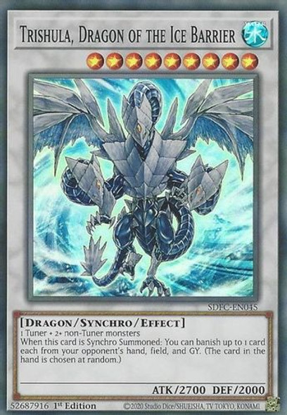 SDFC-EN045 Trishula, Dragon of the Ice Barrier (Super Rare) <1st>