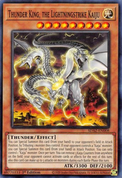 SDAZ-EN008 Thunder King, the Lightningstrike Kaiju (Common) <1st>