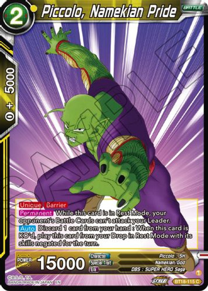 BT18-115C Piccolo, Namekian Pride