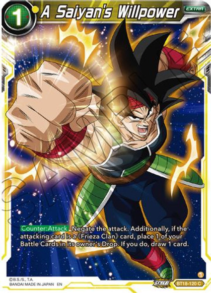 BT18-120C A Saiyan's Willpower (Foil)