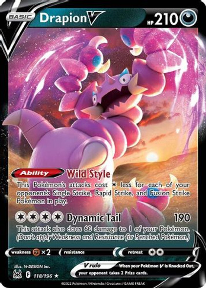 [SWSH11][LOR-118/196UR] Drapion V (Holo)