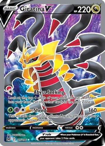[SWSH11][LOR-185/196UR] Giratina V (Full Art) (Holo)