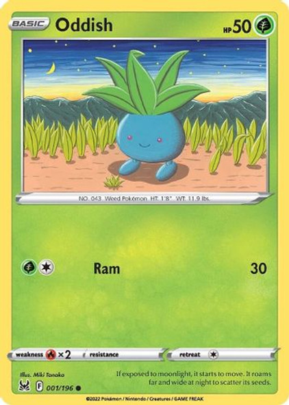 SWSH11-001/196C Oddish (Reverse Holo)