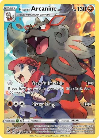 [SWSH11a][LOR-08/30TG] Hisuian Arcanine (Holo)