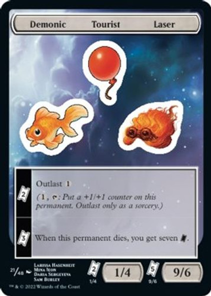 UNF-STICKER-21/48 Demonic Tourist Laser