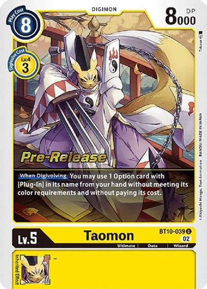 BT10-039U Taomon (Prerelease Stamp) (Foil)