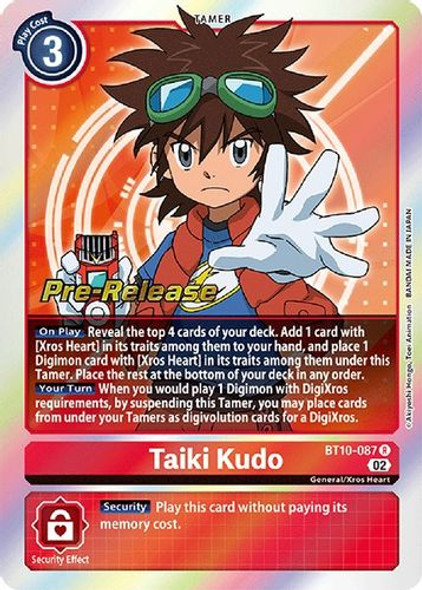 BT10-087R Taiki Kudo (Prerelease Stamp) (Foil)