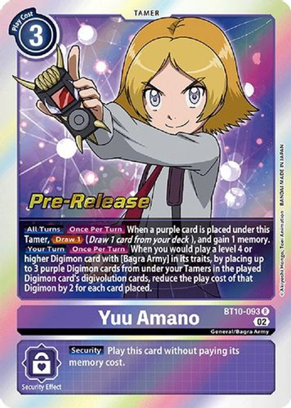 BT10-093R Yuu Amano (Prerelease Stamp) (Foil)