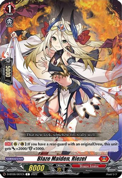 D-BT06/061EN C Blaze Maiden, Riezel