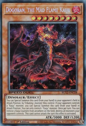 SGX2-ENC08 Dogoran, the Mad Flame Kaiju (Secret Rare) (Secret Rare) <1st>