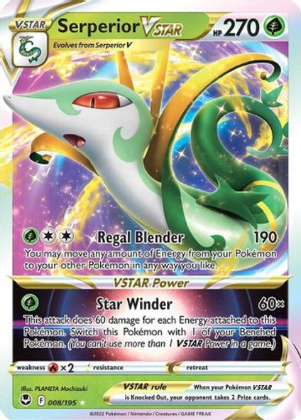 SWSH12-008/195SR Serperior VSTAR (Holo)