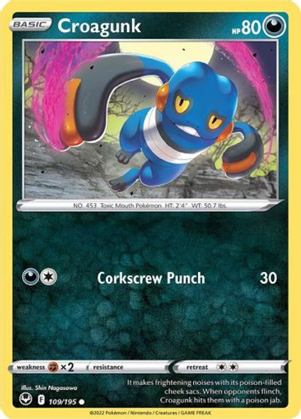 [SWSH12][SIT-109/195C] Croagunk (Reverse Holo)