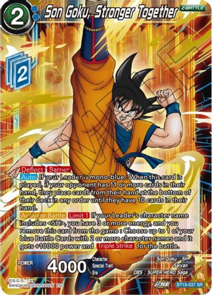 BT19-037SR Son Goku, Stronger Together (Foil)