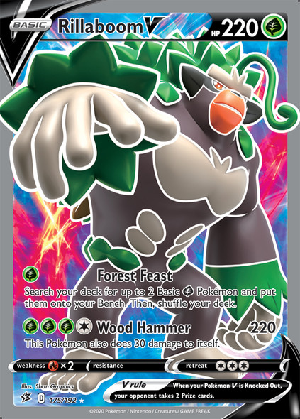 [SWSH02][RCL-175/192UR] Rillaboom V (Full Art) (Holo)