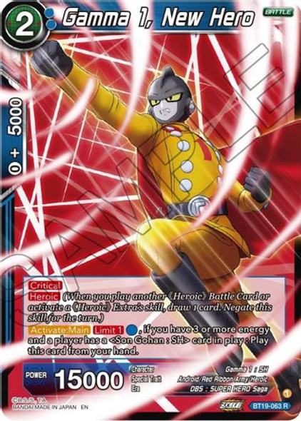 BT19-063R Gamma 1, New Hero