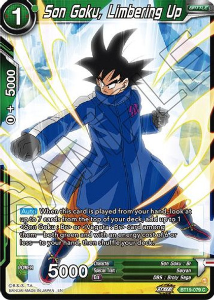 BT19-079C Son Goku, Limbering Up (Foil)