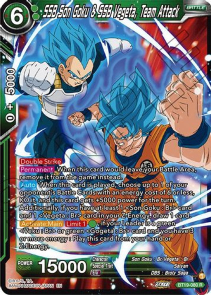 BT19-080R SSB Son Goku & SSB Vegeta, Team Attack (Foil)