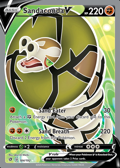 [SWSH02][RCL-184/192UR] Sandaconda V (Full Art) (Holo)