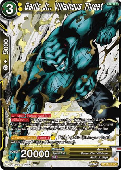 BT19-111C Garlic Jr., Villainous Threat