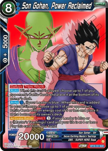 BT19-151SGR Son Gohan, Power Reclaimed (Foil)